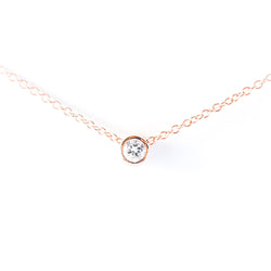 9ct gold necklace with a diamond tube set pendant from Mark Whitehorn Goldsmith