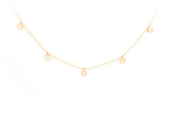 9ct gold necklace set with five daisies set with diamonds from Mark Whitehorn Goldsmith